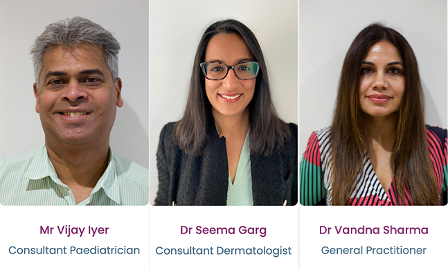Dr Vijay Iyer and Dr Seema Garg, Private Consultant Dermatologists at MUMS Solihull